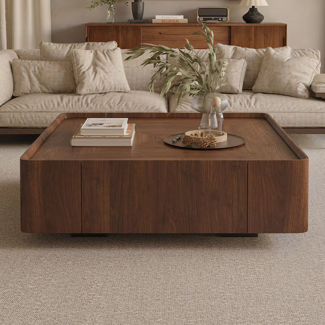 Wood Walnut 35.4-in W x 12.6-in H with Drawers